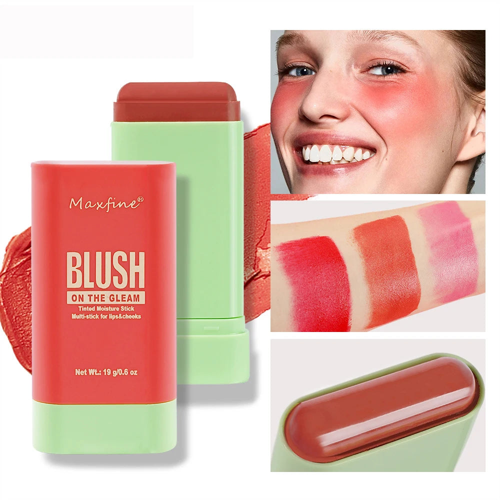 Multi Functional Blush Stick Waterproof Long Lasting Easy Color Delicate Moisture